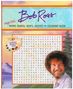 "Bob Ross", "Happy Little Word Search, Quips, Quotes and Coloring Book". Suchrätsel, gemalte Landschaft, lächelnder Mann., Buch
