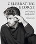 "Celebrating George. Three decades of George Michael through the lens. Brian Aris." Ein Mann mit Bart, Kreuz-Ohrring., Buch