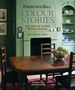 "Farrow&Ball Colour Stories" oben, "The Art of Living with Colour" samt Ros Byam Shaw, hölzerner Esstisch, grünes Regal., Buch