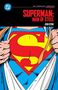 Text: "SUPERMAN: MAN OF STEEL", "JOHN BYRNE". Illustration von Superman, der sein Hemd aufreißt, um das "S"-Symbol zu zeigen., Buch