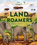 "Epic Journeys: Land Roamers - Amazing migrations on land; Becca Hall; wren & rook" auf beigefarbenem Hintergrund., Buch
