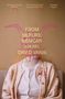 Buchcover: "FROM BEFORE MEMORY A NOVEL DAVID VANN" in gelber Schrift. Mann im leeren Raum mit Strickjacke ohne Gesicht., Buch