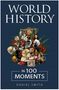 „World History in 100 Moments“ von Daniel Smith. Collage historischer Figuren und Objekte vor dunkelblauem Hintergrund.
