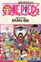 Logo „ONE PIECE“ prominent, Figuren in farbenfrohen Outfits, fröhlich und dynamisch, darunter Volumes 109, 110, 111., Buch