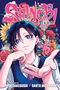"Shinobi Cover 5" steht über einer Illustration eines Mädchens mit blauen Augen vor bunten Blumen., Buch