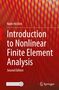 Text: Nam-Ho Kim. Introduction to Nonlinear Finite Element Analysis. Second Edition. Hintergrund: Bunte, verschwommene Streifen. Logo unten rechts., Buch