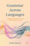 „Grammar Across Languages“ steht oben, „Sonia Rocca“ unten. Bunte, fließende Linien schmücken den Hintergrund., Buch
