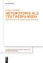Stefan Tetzlaff: Heterotopie als Textverfahren, Buch