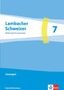 "Lambacher Schweizer, Mathematik für Gymnasien, 7, Lösungen." Blaues Cover, gelber Halbkreis, Klett-Logo unten rechts.