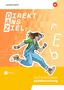 "DIREKT ANS ZIEL", "DaZ-Arbeitsbuch Alphabetisierung". Illustration: Mädchen springt im Overall vor orange-gelbem Hintergrund., Buch