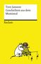 Titel: "Tove Jansson - Geschichten aus dem Mumintal". Reclam Verlag. Illustration: Mumin und Figur angeln., Buch