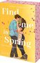 "Find me in Spring" von Laurie Gilmore. Eine Daisy Kissed Romance. Illustration eines Paares, das sich umarmt., Buch