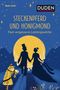 "STECKENPFERD UND HONIGMOND. Fast vergessene Lieblingswörter." Zwei Silhouetten halten Hände im Mondlicht., Buch