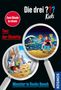 Zwei Bände in einem: Tanz der Skelette, Monster in Rocky Beach. Illustration mit Kindern und einem Skelett auf einem Surfbrett., Buch