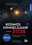 Titel: "Kosmos Himmelsjahr 2028". Thema: Sonnensystem, Planetenbahnen um eine strahlende Sonne., Buch