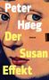 "Peter Høeg, Der Susan Effekt, Roman" steht auf einem Gemälde mit einem Porträt, das große, neugierige Augen zeigt.