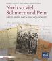 „Nach so viel Schmerz und Pein: Erste Briefe nach dem Holocaust“ von Robert Rozett und Iael Nidam-Orvieto. Foto von jüdischen Menschen in Streifenanzügen, umgeben von handschriftlichen Briefen.