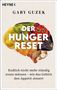 Titel: "Der Hunger Reset", Autor: Gaby Guzek. Abbildung eines aus Obst und Gemüse geformten Gehirns.
