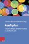 "Konfi plus. Kreative Wege der Elternarbeit in der Konfi-Zeit." Farbige, verschwommene Kreise in Blau, Rot, Gelb, Grün. , Buch