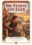 „Die Sterne von Eger Teil II“ von Géza Gárdonyi. Jungen verteidigen eine Burg, Flaggen im Hintergrund, historische Szene., Buch
