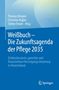 Text: "Weißbuch – Die Zukunftsagenda der Pflege 2035". Darunter sind die Namen der Herausgeber. Hintergrund in Blautönen., Buch