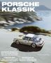 Titel: "PORSCHE KLASSIK 35". Ein klassischer Porsche fährt entlang einer Küstenstraße mit Meerblick.