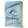 Klara Juli, Breaking Waves. Abstrakte Welle mit goldenen Akzenten auf blauem Hintergrund, dekorativ gestaltet., Buch