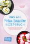 Titel: "DAS XXL Medion Eismaschine REZEPTBUCH". Eis in Schalen, darunter Pistazien- und Erdbeereis., Buch