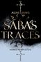 Text: "AGNES KING", "SABA'S TRACES", "HOMO PERFECTUS". Oben und unten mystische Symbole auf schwarzem Hintergrund., Buch