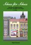 „Schuss für Schuss. Das Buch für Waffenkundige. 2. Auflage.“ Straßenszene mit Bank, Waffenladen und Polizeirevier., Buch