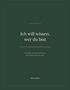 Ein Fragebuch: "Ich will wissen, wer du bist". 120 Fragen zum Kennenlernen. Autorin: Nayla Feron. Schlichter, grüner Hintergrund., Buch