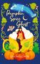 „Pumpkin Spice Ghost“ und „Lea Melcher“. Illustration: Frau auf Tasse mit Sahne, Geist, Kürbisse, Fledermaus, Blätter., Buch