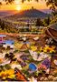 Texte: Thorsten Lux, Gedankenflattern, Das Ganze ist mehr als die Summe. Ein Buch, Sonnenuntergang, Puzzle mit Blumen und Insekten., Buch