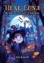"Hexe Luna: Der geheimnisvolle Gast zu Halloween" von Anna Kaminski. Illustration einer jungen Hexe mit Eichhörnchen., Buch