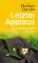 Herbert Dutzler: Letzter Applaus, Buch
