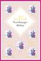 "JANE AUSTEN Northanger Abbey ANACONDA". Buntes, florales Muster mit Silhouetten eines Paares und verschnörkelten Details., Buch