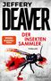 „JEFFERY DEAVER: DER INSEKTENSAMMLER. Thriller.“ Illustration einer großen Wespe mit roten Flügeln und Farbklecksen., Buch