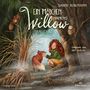 Text: Ein Mädchen namens Willow - Nebeltanz. Sabine Bohlmann. Gelesen von der Autorin. Lesung ab 9. Silberfisch.

Illustration: Ein Mädchen mit roten Haaren sitzt im Wald und streichelt einen Fuchs. Eine Eule sitzt auf einem Baum, und ein Eichhörnchen ist in der Nähe., 3 CDs