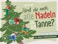 Inga Borges, "Hast du noch alle Nadeln an der Tanne?" 24 witzige Häkelideen für deinen Weihnachtsbaum. Blauer Hintergrund., Buch