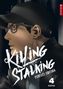 "Killing Stalking Perfect Edition 4" von Koogi. Illustration eines Mannes mit Brille und schwarzer Kappe im Profil., Buch