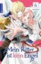 "Mein Ritter ist kein Engel", Band 6. Ein blondhaariger Mann und ein rosahaariges Mädchen umarmen sich fröhlich., Buch