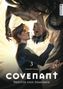 „Covenant: Priester und Dämonen“ von LySandra Vuong, Band 3. Zwei Figuren in naher Interaktion, kontrastreich beleuchtet., Buch