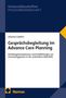 Titel: Gesprächsbegleitung im Advance Care Planning. Oben links dunkelblauer Hintergrund mit gelbem Logo unten links.