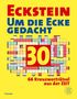 "ECKSTEIN - UM DIE ECKE GEDACHT - 30 - 66 Kreuzworträtsel aus der ZEIT." Bunte Kreuzworträtselgrafik auf gelbem Hintergrund., Buch
