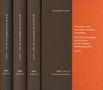 Auf vier Buchrücken steht: „Lessius – Über die Gerechtigkeit und das Recht III“. Rechts daneben ein orangener Umschlag., Buch