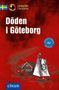 Text: "Döden i Göteborg", "Lernkrimi 3 Kurzkrimis", "A2". Illustration: Haus und Schiff vor rotem Hintergrund., Buch