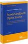 "Praxishandbuch Open Source" in großen Buchstaben. Blaues Buchcover, gelbe und weiße Schrift, Herausgeber sind Galetzka/Jun/Roßmann.