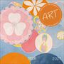 "ART", "2027", "High Quality Art Calendar", "Made in Germany". Farbenfrohes Gemälde mit abstrakten Blumenformen., Kalender