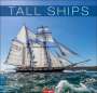 : Tall Ships Kalender 2024. Großartige Fotos majestätischer Segelschiffe in einem großen Wandkalender. Das Querformat bringt die Windjammer in diesem großen Kalender perfekt zur Geltung., KAL