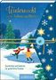 "Winternacht und Schneegeflüster. Geschichten und Gedichte für gemütliche Stunden." Illustration von Kindern beim Eislaufen., Buch